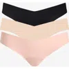 Commando Classic Solid Thong 3-pack In Multi