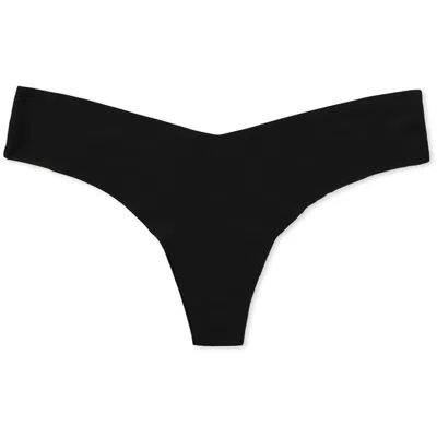 Commando Classic Solid Thong Black