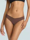 Commando Classic Solid Thong In Mocha In Brown