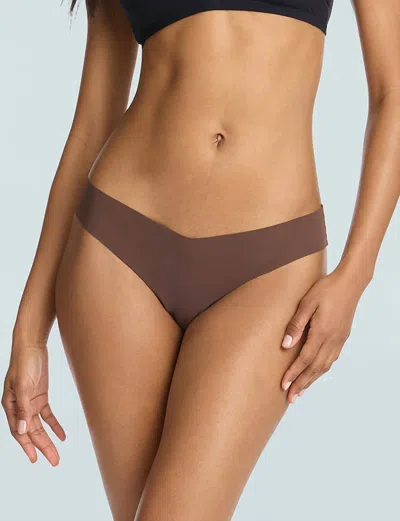 Commando Classic Solid Thong In Mocha In Brown