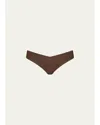 Commando Classic Solid Thong In Mocha