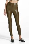 Commando Faux Leather Legging In Cadet In Green