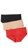Commando Cotton Bikini 3 Pack Multi In Multi