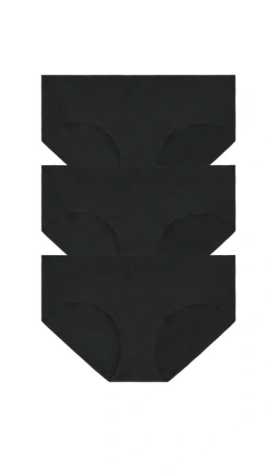 Commando Cotton Bikini 3-pack In Black