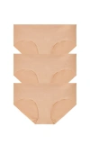 Commando Invisible Rib Bikini 3-pack Gp225 In Brown