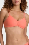 Commando Cotton Blend Bralette In Orange