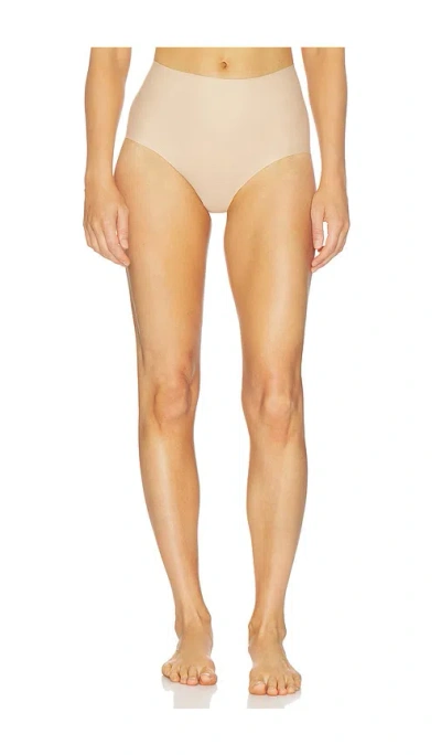 Commando Cotton High Rise Bikini Panty In Brown