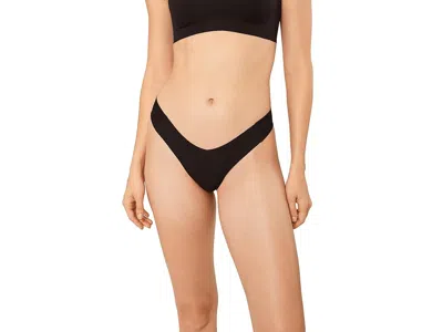 Commando Cotton Refined Rib Thong Women's Underwear Black: Md/lg