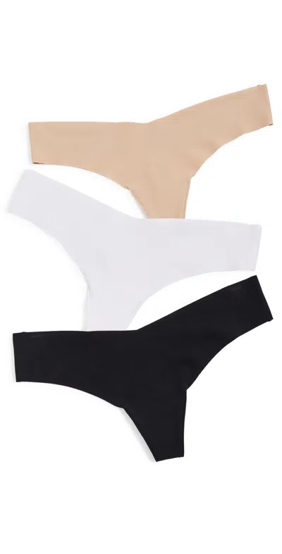 Commando Cotton Thong Panties 3 Pack Multi