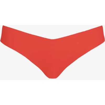 Commando Cotton Thong In Red