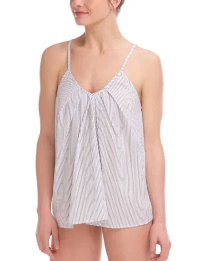 Commando Cotton Voile Cami In Black/white Stripe In Multi