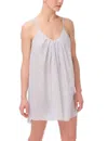 Commando Cotton Voile Pleated Chemise In Black & White Stripe In Multi