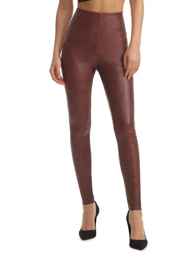 Commando Croc Embossed Legging In Brown