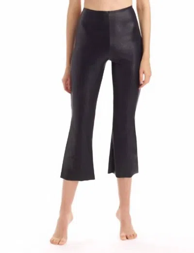 Commando Crop Flare Faux Leather Legging In Black