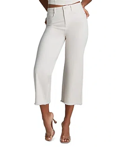 Commando Dia Raw Hem Crop Wide Leg Jeans In Porcelain