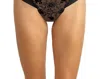 Commando Crown Embroidered Thong Panty In Black In Black