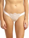 COMMANDO CROWN EMBROIDERED THONG PANTY IN IVORY