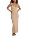 Commando Scoop-neck Microfibre Maxi Slip Dress In Beige