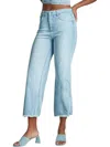 Commando Crop Wide Leg Jeans In Washed Indigo In Multi