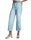 Commando Crop Wide Leg Jeans In Washed Indigo In Multi