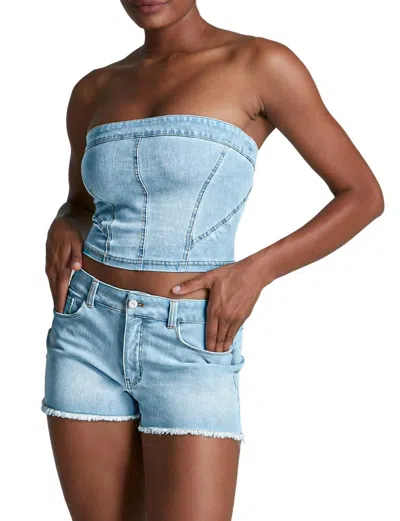 Commando Do It All Denim Tube Top In Washed Indigo In Multi