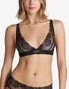 Commando Double Take Lace Bralette In Black