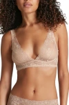Commando Double Take Lace Bralette In Beige