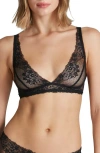 Commando Double Take Lace Bralette In Black