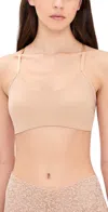 Commando Double Take Lace Racerback Bralette Beige In Neutral