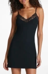 Commando Double Take Lace Trim Slip In Black
