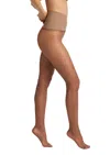Commando Essential Back Seam Sheer Tight In Chocolate