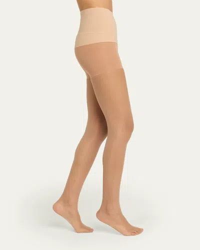 Commando Essential Control Sheer Microfiber Tights In Neutral
