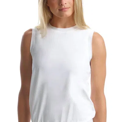 Commando Essential Cotton Muscle Bodysuit In White