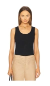 Commando Essential Cotton Tank Bodysuit In Black