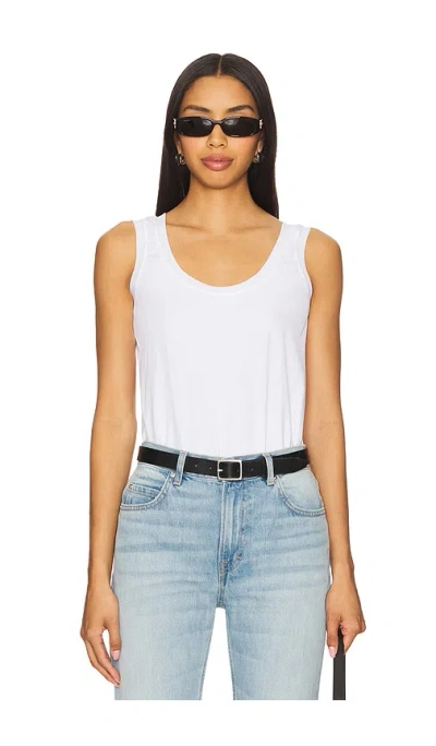 Commando Essential Cotton Tank Bodysuit In White