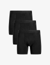 Commando Essential Modal Relaxed Boxer Brief With Fly 3-pack In Black