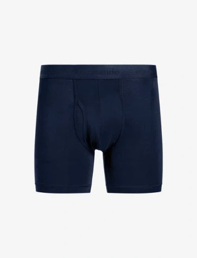 Commando Essential Modal Relaxed Boxer Brief With Fly In Blue