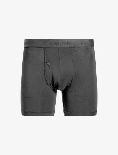 Commando Essential Modal Relaxed Boxer Brief With Fly In Gray