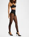Commando Essential Sheer Footless Tights In Black