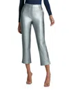 Commando Faux Leather 7/8 Trouser In Platinum In Silver