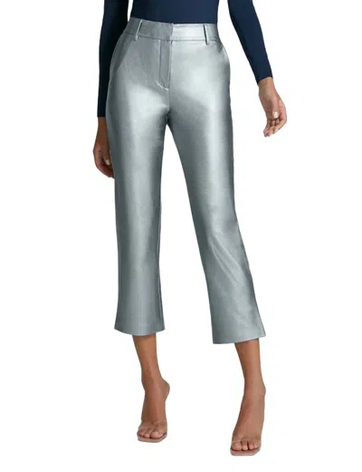 COMMANDO FAUX LEATHER 7/8 TROUSER IN PLATINUM