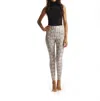 Commando Faux Leather Animal Print Legging In White Snake In Grey