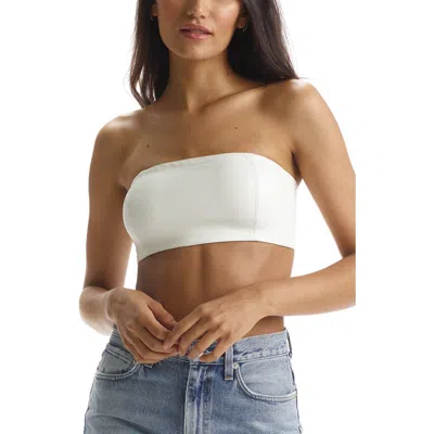 Commando Faux Leather Bandeau In White