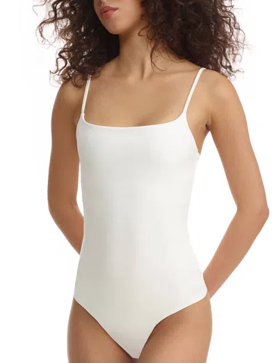 Commando Faux Leather Cami Bodysuit In White