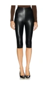 Commando Faux Leather Capri Legging In Black