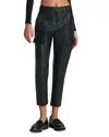 Commando Faux Leather Cargo Pants In Black