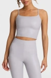Commando Faux Leather Crop Camisole In Purple