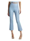 Commando Faux Leather Crop Flare Jeans In Vintage Blue