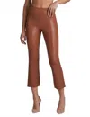 Commando Faux Leather Crop Flare Leggings In Cocoa