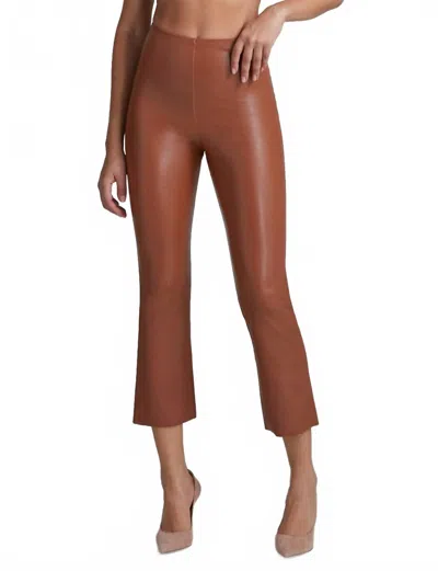Commando Faux Leather Crop Flare Leggings In Cocoa